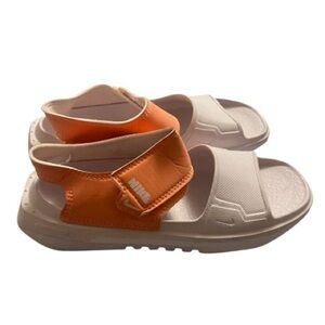 Nike Kids Sandals - Bright Orange and White